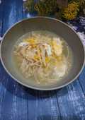 Enoki egg soup