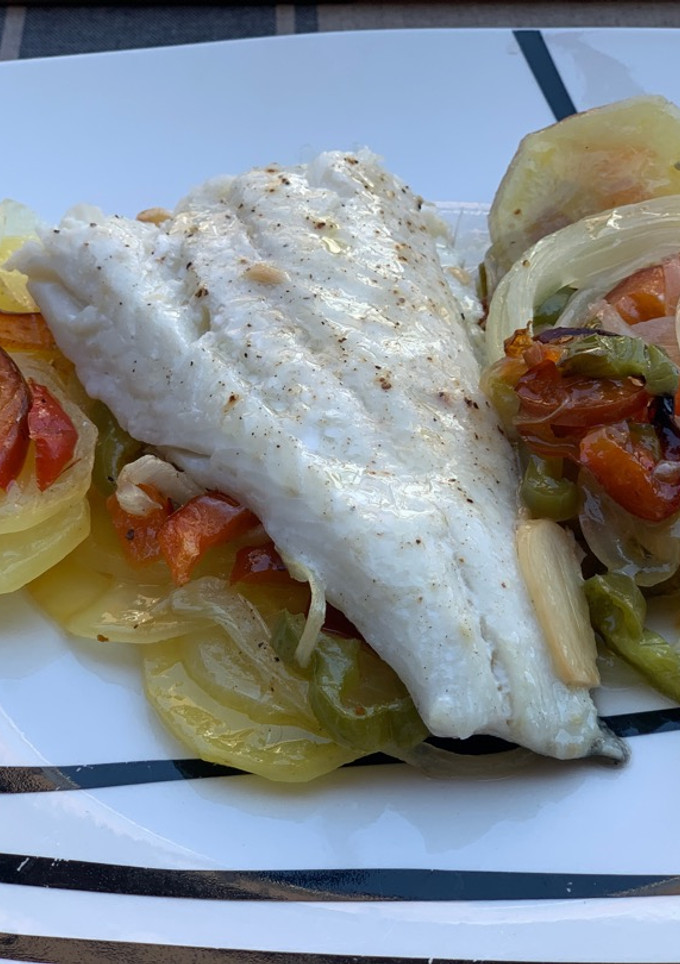 Una foto de Merluza al horno
