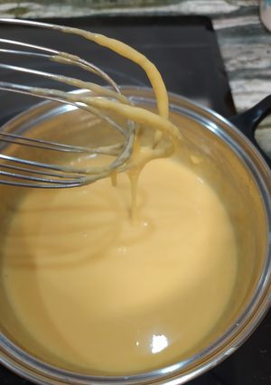 Una foto de Salsa de queso cheddar sin queso crema