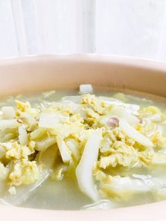 Foto resep Sup Sawi Putih Orak-arik Telur