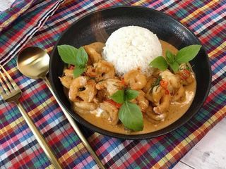 🧑🏽‍🍳🧑🏼‍🍳How to Make Panang Curry with Shrimp • Thai Panang Curry Recipe |ThaiChef Food