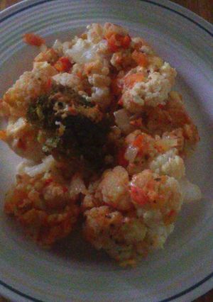 Una foto de Coliflor y Brócoli a la parmesana (Olla de cocción lenta-CrockPot-SlowCooker)