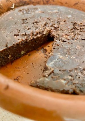 Una foto de Tarta fitness de cacao 💯 en microondas