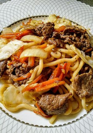 Foto resep Yaki Udon (Stir Fried Udon Noodles)