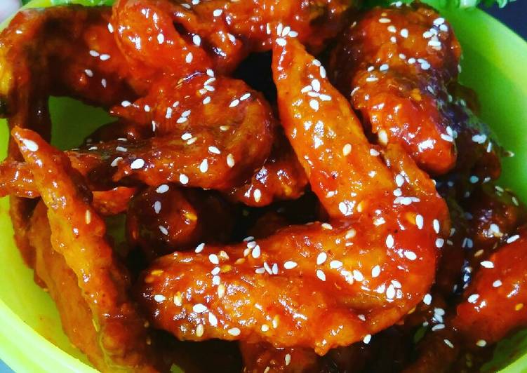 6 Resep: Spicy honey chicken wings Kekinian