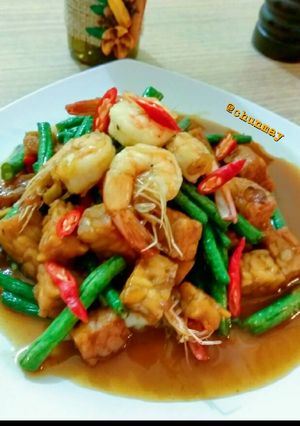 Foto resep Tumis tempe udang kacang panjang