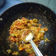 Brinjal Tomato subji A picture of Brinjal Tomato subji.