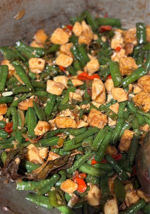 Foto resep Tumis kacang panjang dan tempe