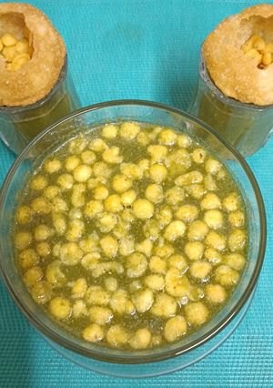 A picture of Kache Aam ka Pani (Spicy Water for Pani Puri).