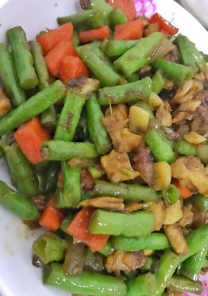 Foto resep Tumis Kacang Panjang Wortel Ayam Menu warteg