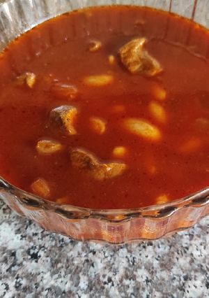 صورة لوصفة فاصوليا بيضاء بلحمه 😋😋