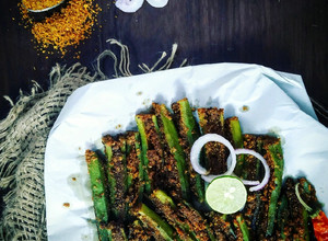A picture of Bharwan Bhindi Saag.
