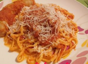 Foto di Spaghetti alla chitarra con ragù e salsiccia