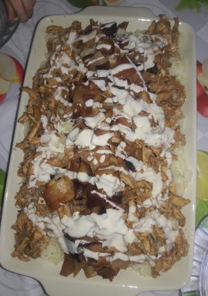 صورة لوصفة فتة دجاج مع أرز