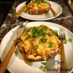 A picture of Chicken Enchilada Stuffed Portobellos.