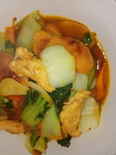 Foto resep Tumis pokcoy ayam sosis