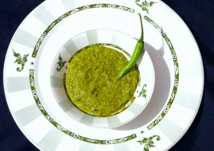 Easiest Way to Prepare Ultimate Green Chilli Sauce
