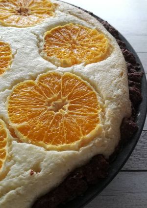 Narancsos- túrós pite recept fotója