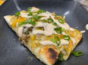 A picture of sour cream enchiladas
