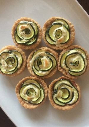 A picture of Zucchini tartlets.