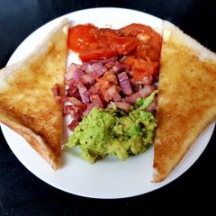 A picture of My Avocado Pancetta & Tomato with Toast.