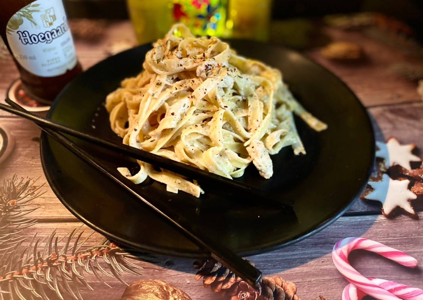Cheesy Fettuccine Pasta