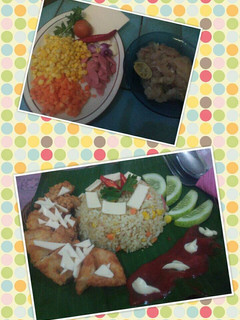 Foto resep Nasi goreng sayuran + ayam katsu
