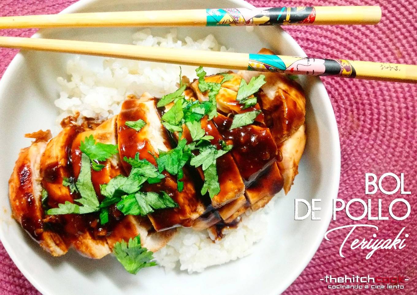 Bol de pollo teriyaki