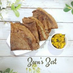 Buckwheat Flour and Moong Daal Dosas A picture of Buckwheat Flour and Moong Daal Dosas.