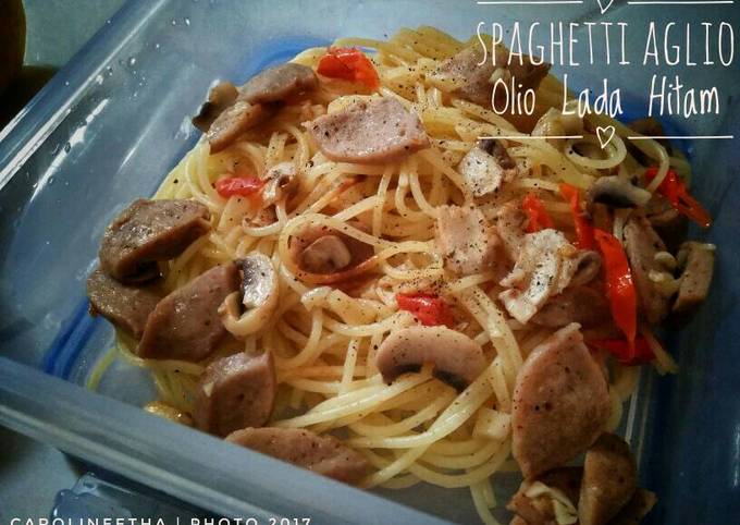 Resep Spaghetti aglio olio lada hitam yang Sempurna