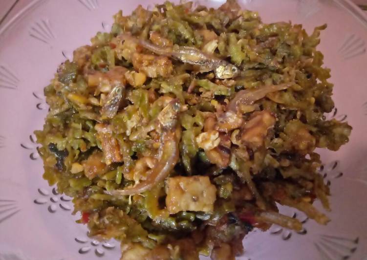 Tumis Pare teri tempe no pahit