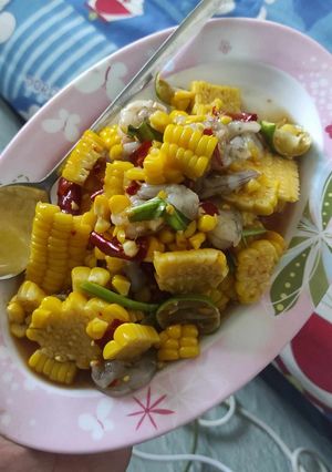 รูปของ ตำข้าวโพดกุ้งสดสุดนัว