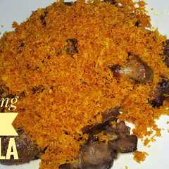 A picture of Serundeng ati ampela.