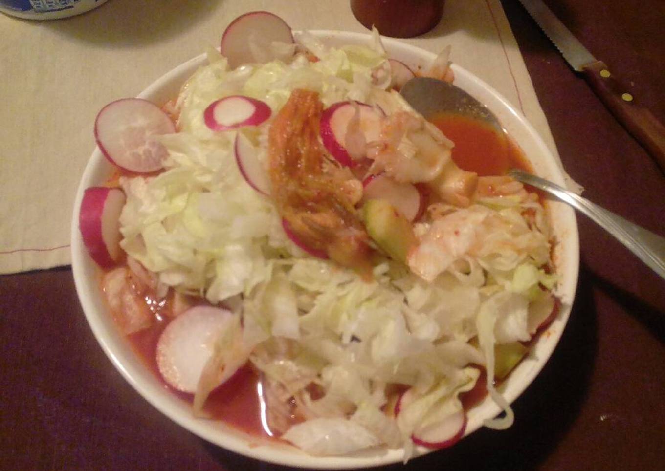 Pozole casi vegetariano