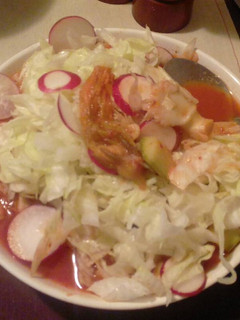 Una foto de Pozole casi vegetariano