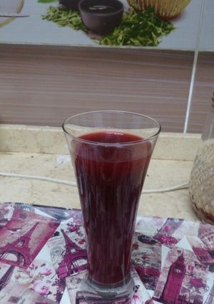 صورة لوصفة التمر بالكركديه