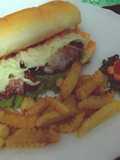 Cheesy zinger burger