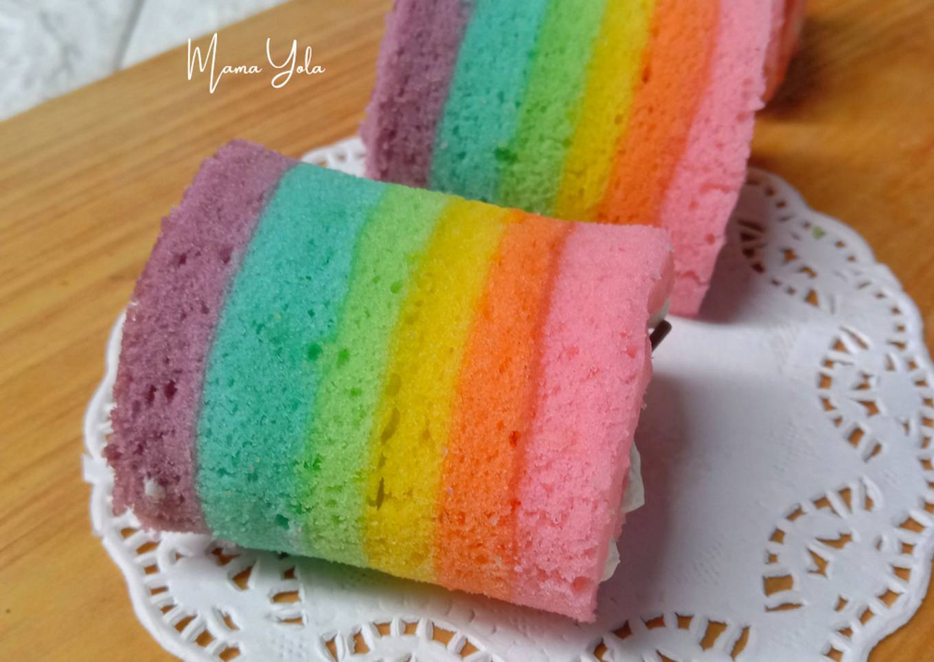 Rainbow Roll Cake