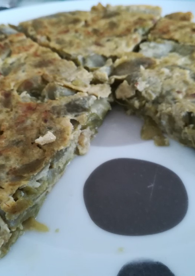 Una foto de Tortilla de judías verdes