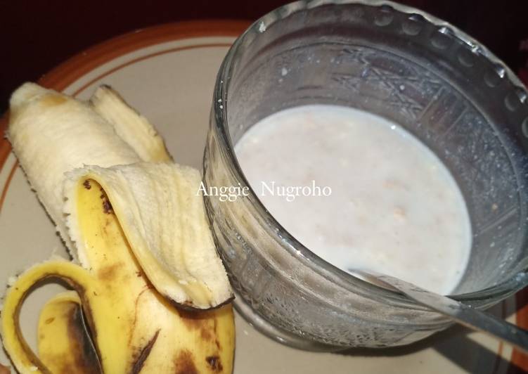 Resep Mudah #1 SAHUR GERD/ MAAG| Pisang Oat. Tropicana Slim |Diet Puasa Ala Warteg