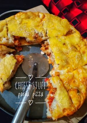 A picture of Cheese stuff parda pizza(without oven).