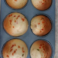 A picture of Vanilla tuti-fruti eggless cup cakes.