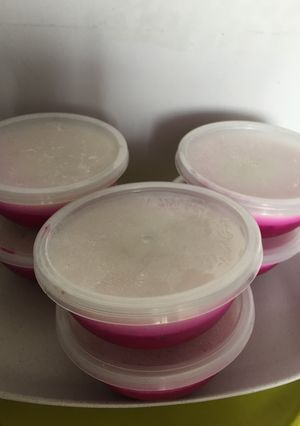 Foto resep Pudding lava buah naga ala Dapoer kim_kim