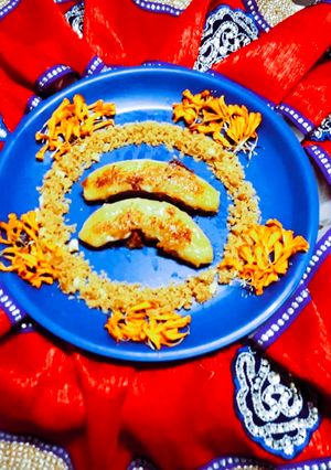 A picture of Stuffed Banana / Pazham nirachathu.