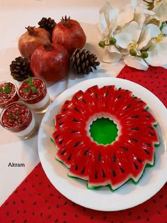 عکسی از دستور ژله هندوانه 🍉