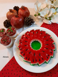 عکسی از دستور ژله هندوانه 🍉