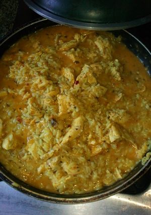 Una foto de Arroz con pollo a la mostaza!