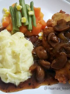 Foto resep Crispy Chicken Steak dan Saus Mushroom Blackpepper