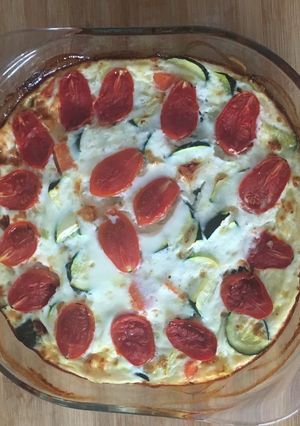 Una foto de Quiche de verduras sin masa y baja en calorías