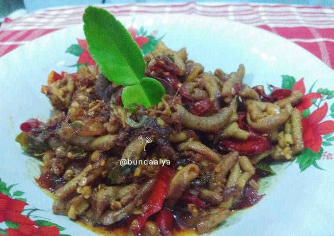 Usus Ayam Pedas